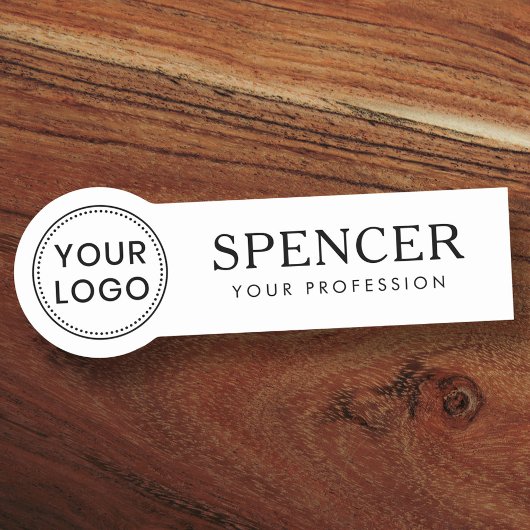 Porte-nom Logo personnalisé employé de l'entreprise couleur