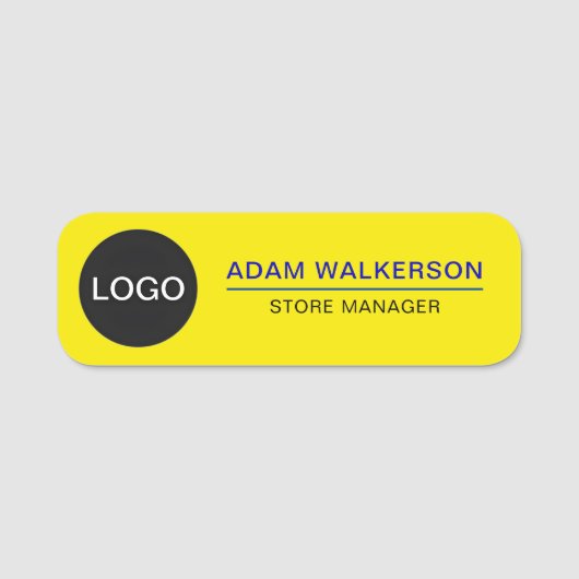 Porte-nom Logo personnalisé Employé (emploi professionnel) (Devant)