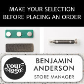 Porte-nom Logo personnalisé Employé magnétique