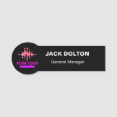 Porte-nom Logo Personnalisé Employé Pin Magnétique Ou De Séc (Devant)