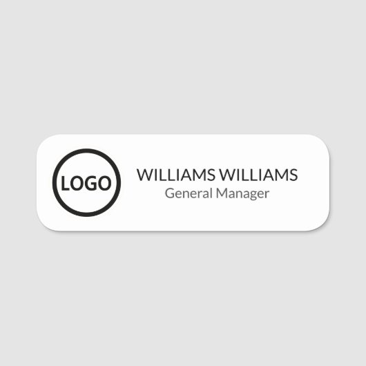 Porte-nom Logo Personnalisé Employé Pin Magnétique Ou De Séc (Devant)