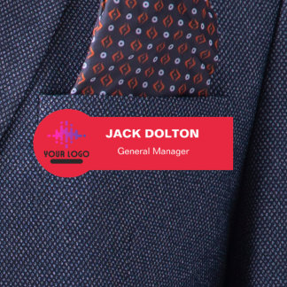 Porte-nom Logo Personnalisé Employé Pin Magnétique Ou De Séc