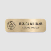 Porte-nom Logo Personnalisé Employé Sécurité magnétique Pin  (Devant)