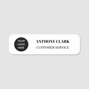 Porte-nom Logo personnalisé Employé Société magnétique