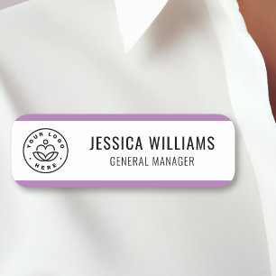 Porte-nom Logo personnalisé Employé Violet