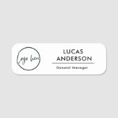 Porte-nom Logo personnalisé EmployéSécurité magnétique PinFa (Devant)