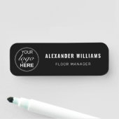 Porte-nom Logo personnalisé et employé (En situation)