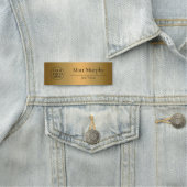 Porte-nom Logo personnalisé ID employé Faux Copper (En situation)