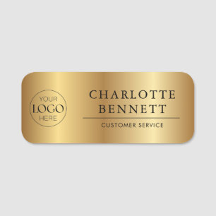 Porte-nom Logo personnalisé impression or employés de bureau