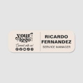 Porte-nom Logo personnalisé Insigne de nom magnétique et d'é (Devant)