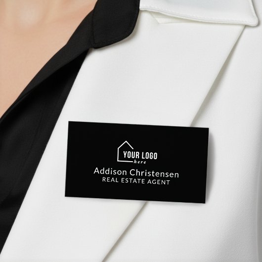 Porte-nom Logo personnalisé moderne pour votre agence immobi