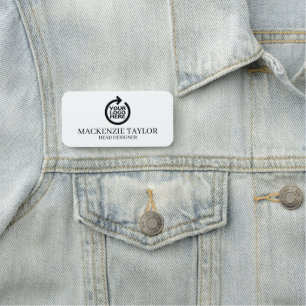 Porte-nom Logo personnalisé simple employé de l'entreprise