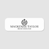 Porte-nom Logo personnalisé simple employé de l'entreprise (Devant)