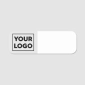 Porte-nom Logo personnalisé sur gris clair Effacement sec ré