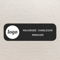 Logo Personnel employé noir magnétique ou épine