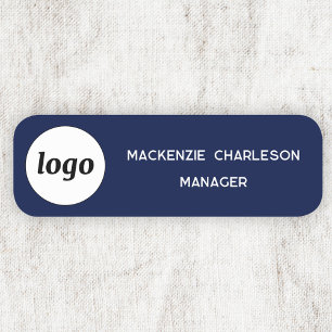 Porte-nom Logo Personnel Marine Blue Business