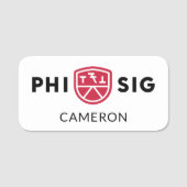 Porte-nom Logo Phi Sigma Kappa (Devant)