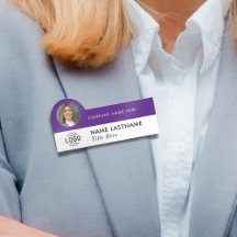 Logo Photo ID Modern Sleek Purple Business Company