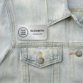 Porte-nom Logo Professionnel Argent (En situation)