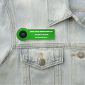 Porte-nom Logo professionnel Employé Vert Metallic (En situation)