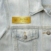Porte-nom Logo professionnel ID employé Faux Gold (En situation)