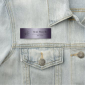 Porte-nom Logo professionnel ID employé Profond violet (En situation)