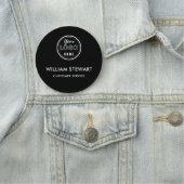 Porte-nom Logo professionnel noir - Personnel employé (En situation)