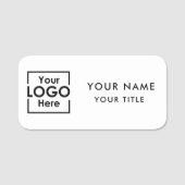 Porte-nom Logo professionnel Nom du personnel de l'employé (Devant)
