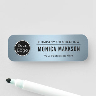 Porte-nom Logo professionnel personnalisé Employé de base