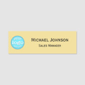 Porte-nom Logo professionnel personnalisé Employé moderne (Devant)