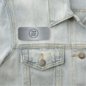 Porte-nom Logo professionnel Silver (En situation)