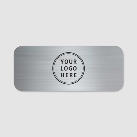 Porte-nom Logo professionnel Silver (Devant)