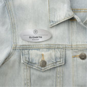Porte-nom Logo professionnel Silver Employé (En situation)