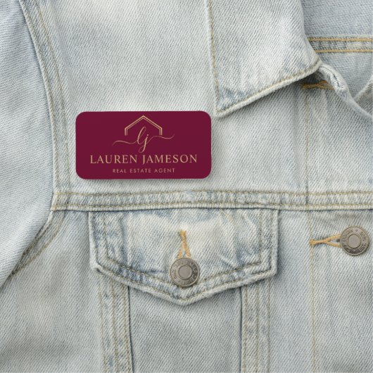 Porte-nom Logo Promotionnel immobilier moderne (En situation)