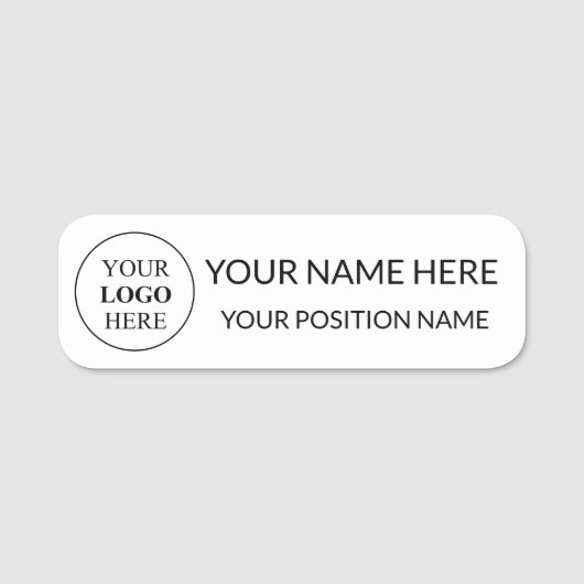 Porte-nom Logo promotionnel personnalisé - Pas de commande m (Devant)