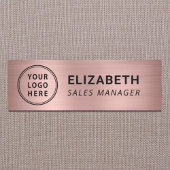 Porte-nom Logo Rose Gold Work