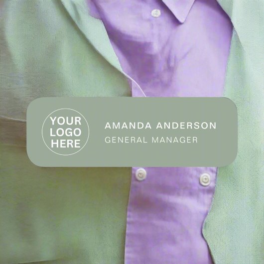 Porte-nom Logo Sage Green L Professionnel Marque Professionn