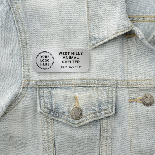 Porte-nom Logo Volontaire Silver (En situation)