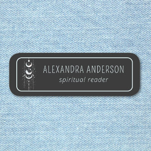 Porte-nom Lune céleste Phases mystique Holistique Spirituell