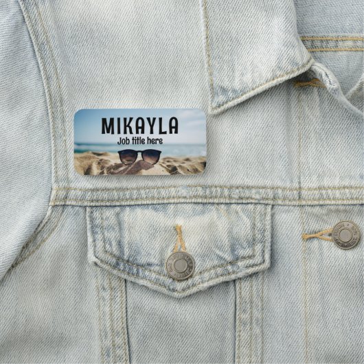 Porte-nom Lunettes de vue branchées sur une plage optique (En situation)