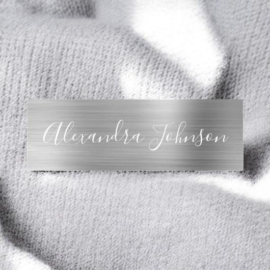 Porte-nom Luxe Silver Foil Moderne