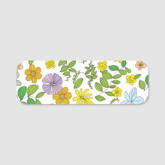 Porte-nom Ma conception de fleurs (Devant)
