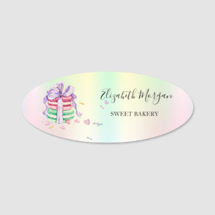 Porte-nom Macarons Pâtisserie Sucreries Holographiques