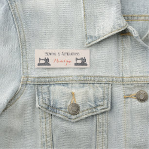 Porte-nom Machine à coudre vintage sur mesure Seamstress
