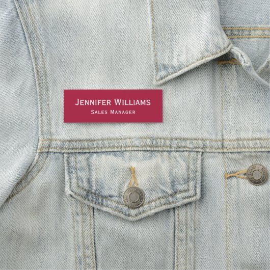 Porte-nom Magenta Red Professional Business Executive (En situation)