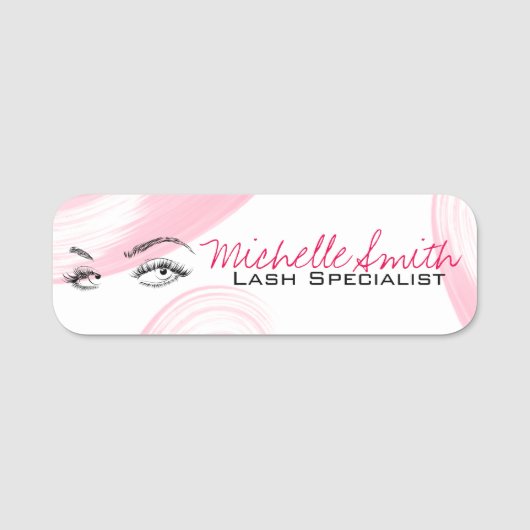 Porte-nom Maquillage Artiste Lash Extensions Lashes Brosses (Devant)