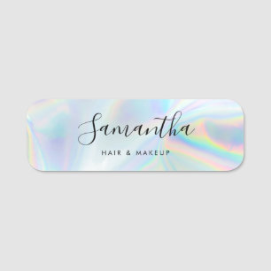 Porte-nom Maquillage de script moderne Holographie de beauté