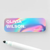 Porte-nom Maquillage Spa Holographique esthétique Salon de b (En situation)