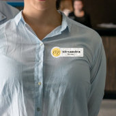 Porte-nom Marbre d'or blanc Restaurant moderne Employé