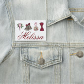 Porte-nom Mariage Boutonniere Bells Bouquet Planificateur nu (En situation)